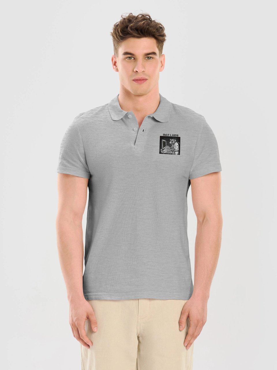 Guy wearing the RatLabs polo